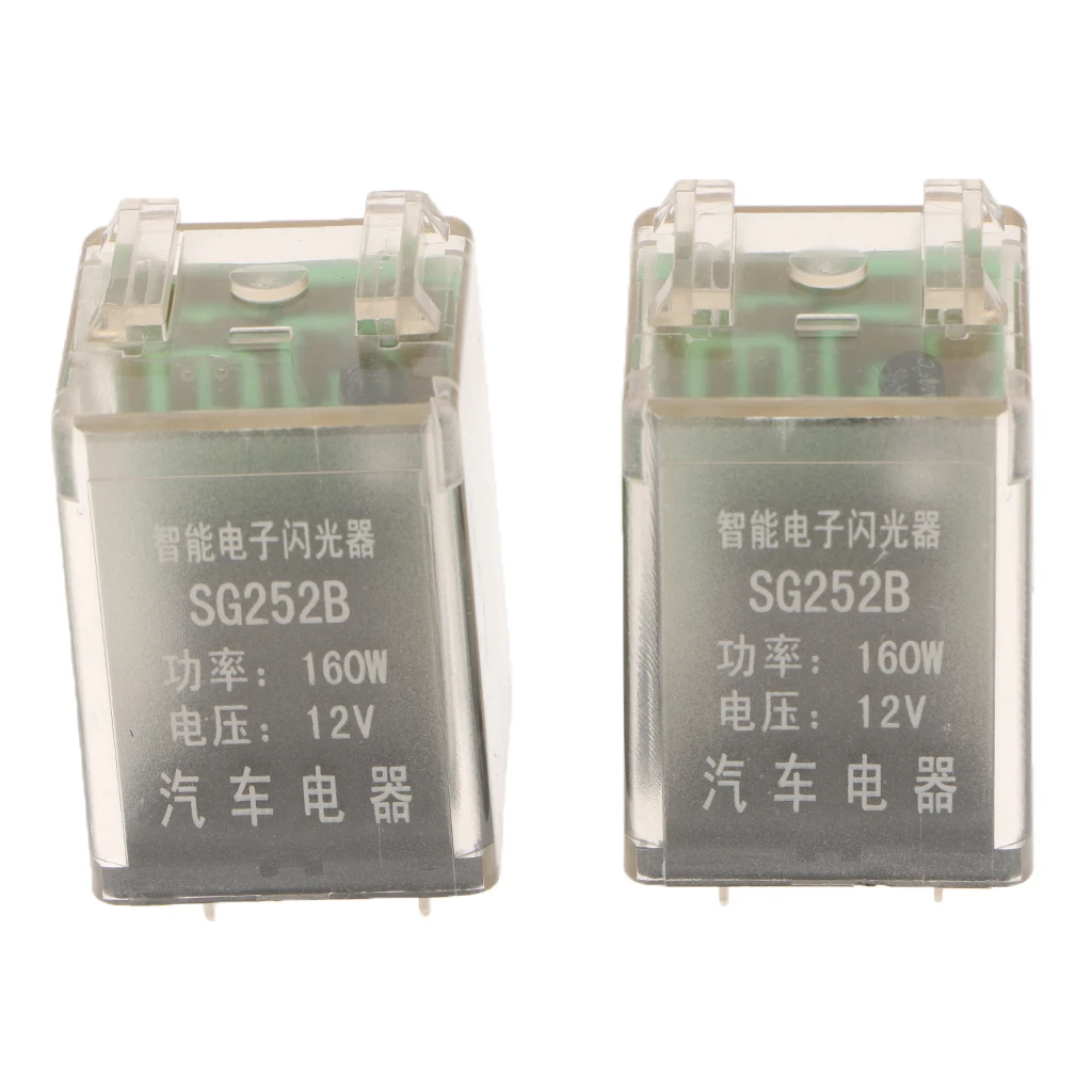 1 Pair Car 3-pin Electronic LED 12V Flasher Relay Fix for Turn Signal Blinker
