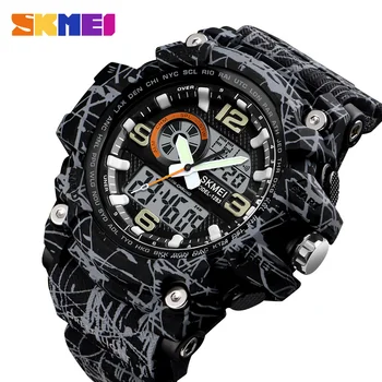 

SKMEI New S Shock Men Sports Watches Big Dial Quartz Digital Watch Men Luxury Brand LED Military Waterproof Man Wristwatches