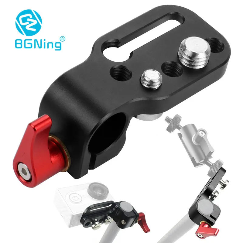 Bgning Aluminum Alloy Quick Release Plate 15mm Rod Clamp For 1/4" 3/8" Cheese Plate Bracket