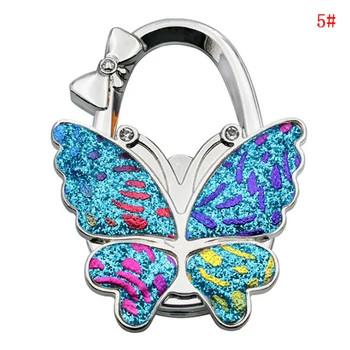 

1Pc Folding bag handbag tote table hanger hook holder butterfly pattern hook