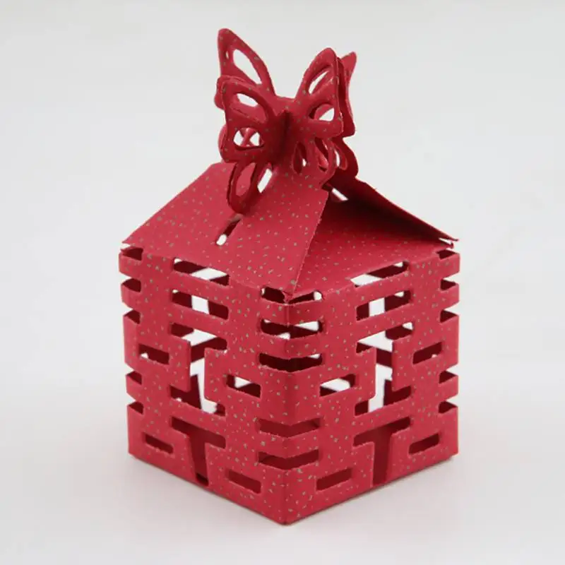 

50pcs/set Candy Box Hollow Butterfly Decorative Bridal Favor Party Table Decor Gift Treat Chocolate Wrappers Holders