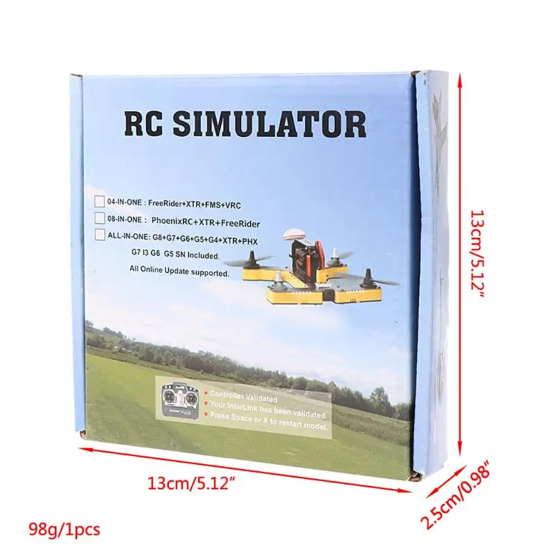 22 в 1 RC Полетный USB симулятор с кабелями для G7 Phoenix 5,0 Aerofly XTR VRC FPV Racing