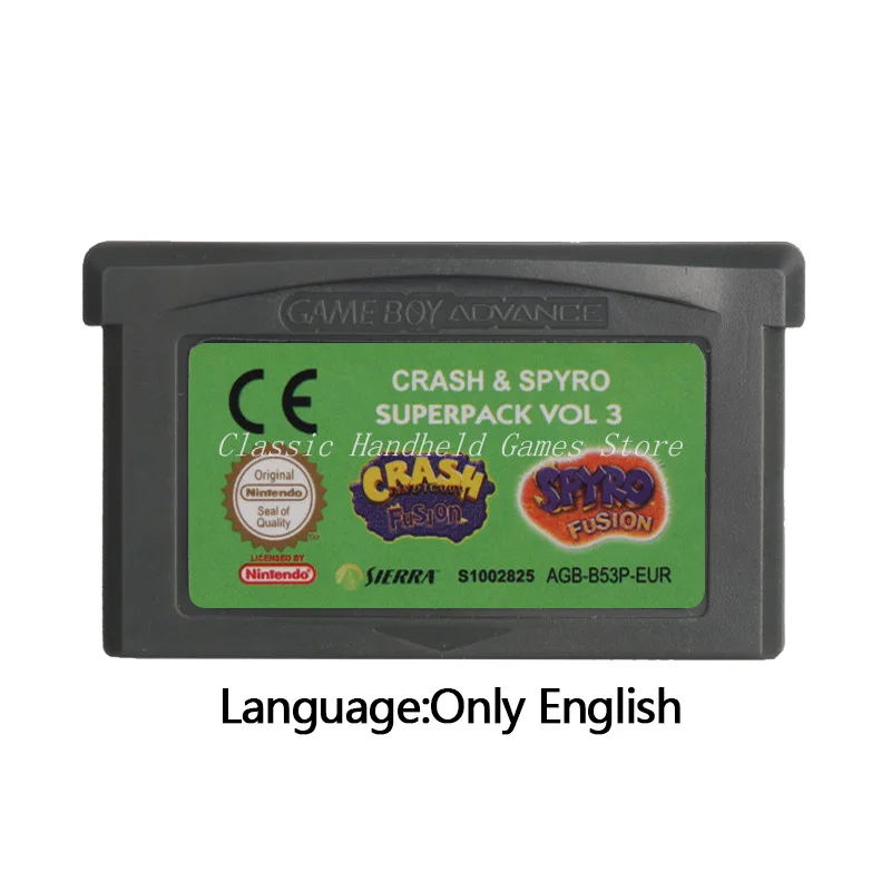 Crash Spyro Superpack Vol 3 Video Game Cartridge Console Card Eu Version For Nintendo Gba Replacement Parts Accessories Aliexpress