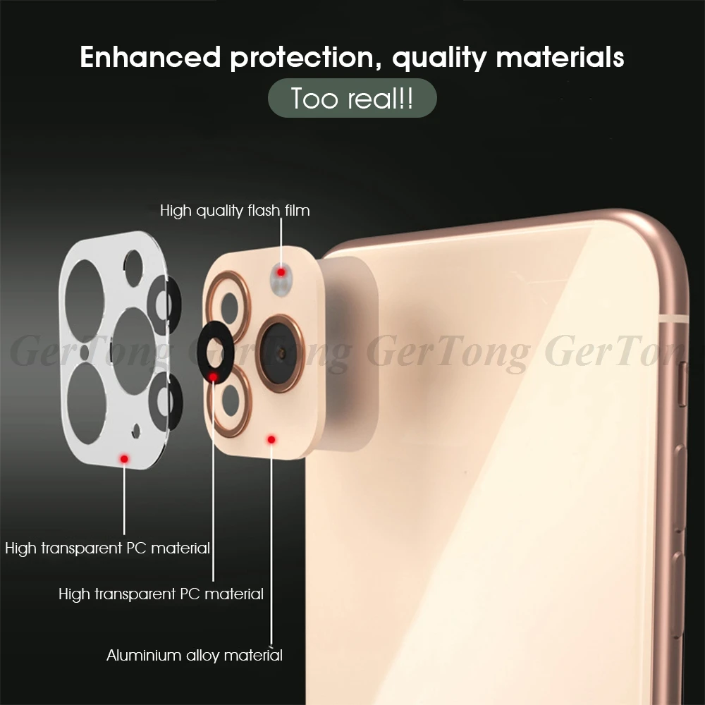 Роскошная наклейка на объектив камеры, сменная секундная стрелка для iPhone 11 Pro Max, Защитное стекло для iPhone XR, наклейка, фальшивая Крышка для камеры