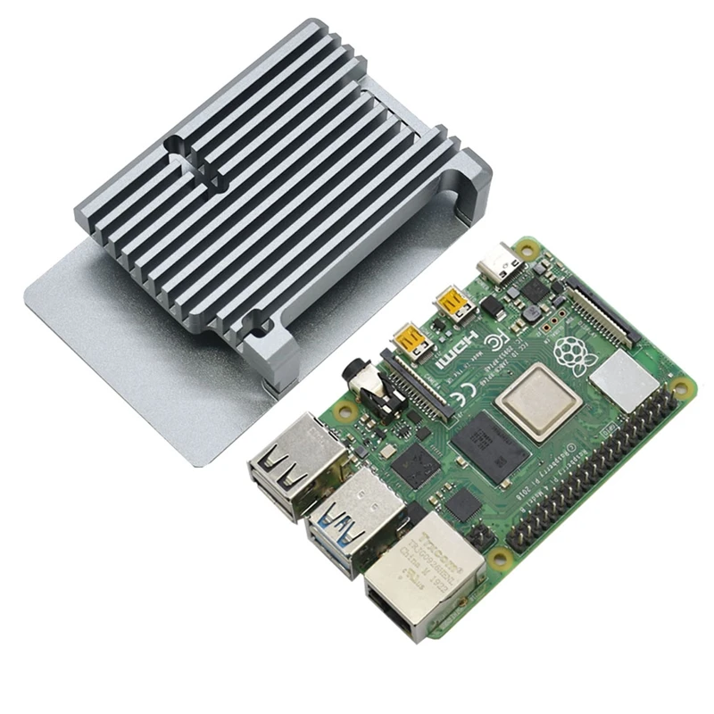 for Raspberry Pi 4 Model B 4GB RAM Support 2.4 / 5.0 GHz WIFI Bluetooth 5.0 with Aluminum CNC Alloy