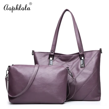 

Aophlola Brand New Woman PU Leather Handbags Casual lady Big Shoulder Bags Girls Crossbody Pack Vintage Ladies Totes Bolsas