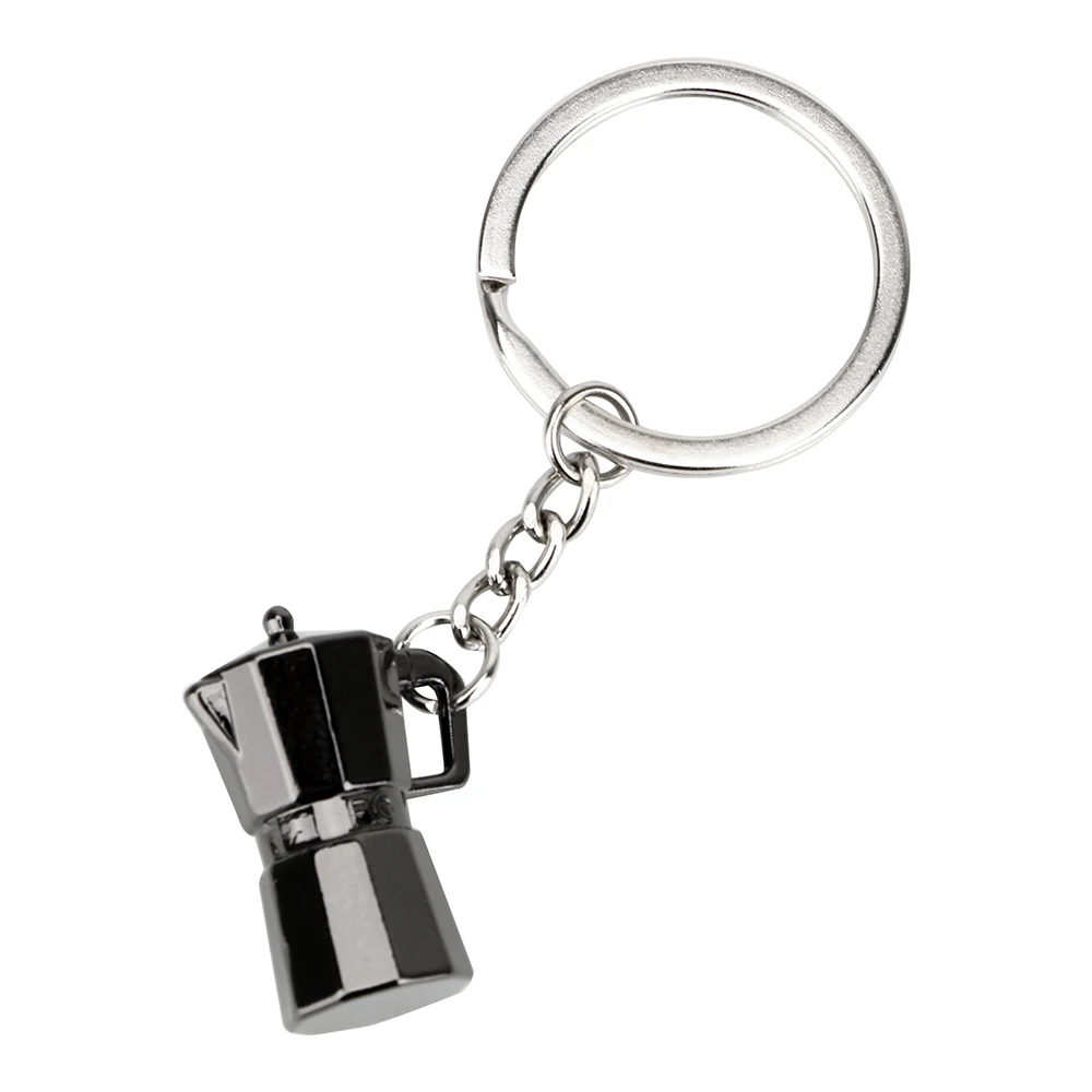 Moka Pot Shape Car Keychain Key Chain Holder Ring Keyring Creative Gift Metal Car-styling Gifts Decoration Auto Accessories |