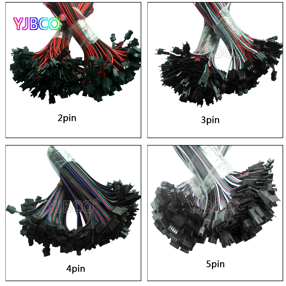 5/20 пара 3 Pin JST SM Разъемы для WS2812B WS2811 WS2812 Светодиодная лента гнездовой разъем|sm