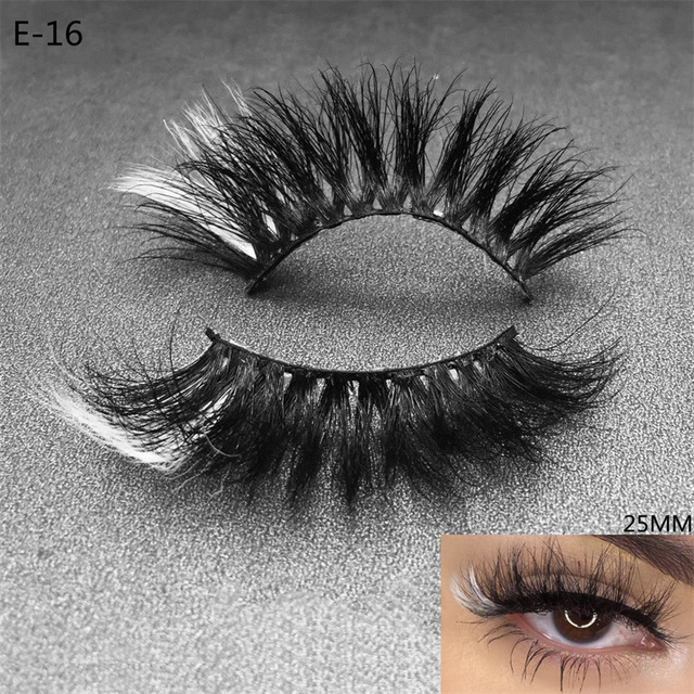 3D Mink Eyelashes Colorful 100% Mink Lashes Mix Color Pink Blue Red White False Eyelashes Fluffy Soft Cilias Vendor