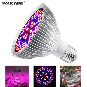 

WAKYME 30W 50W 80W LED Grow Light E27 Phyto Lamp Full Spectrum UV IR Phytolamp for Plants Indoor Seed Flower Hydroponics