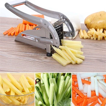 

Stainless Steel French Fry Cutter Fruit Vegetable Potato Slicer Blades With Suction Feet Stainless Steel Potato Slicer