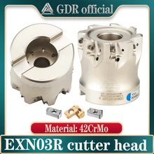 Exn exn03r alimentação rápida 50 63 80 cabeça do cortador de trituração rápida superfície de alimentação toshiba cortador inserção exn03 moagem cortador de alimentação rápida punho