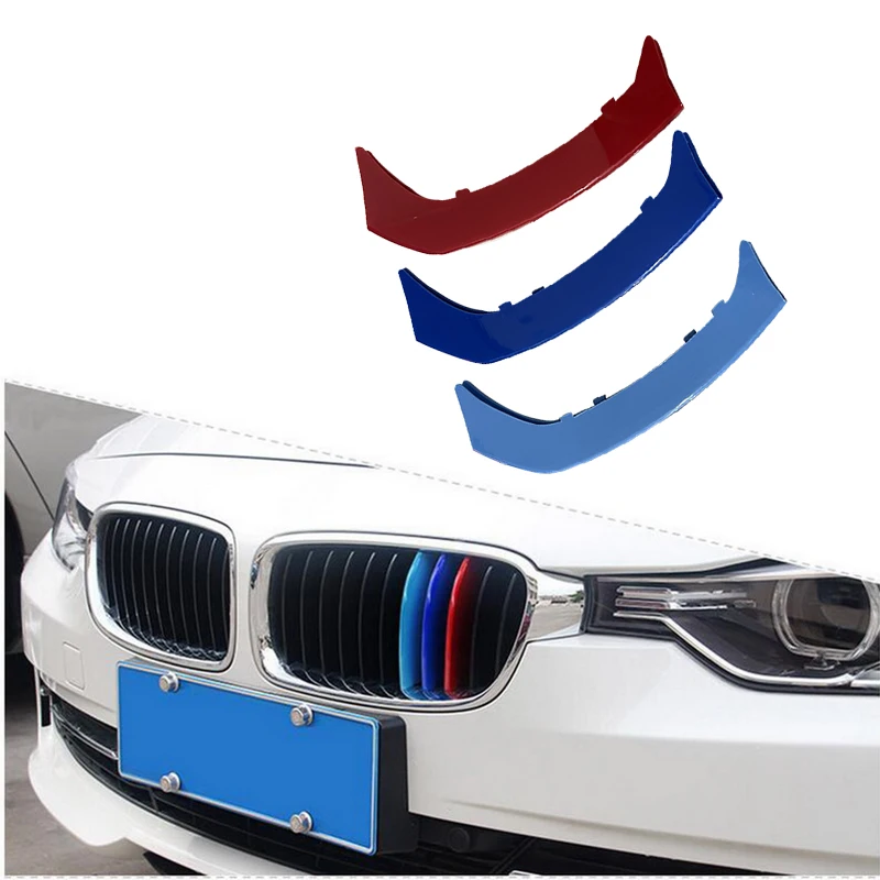 BMW Front Grill3pcs/set 3D M Ʈ Ʈ ׸ Ŀ ƼĿ BWM 5 ø/3 ø/X5 