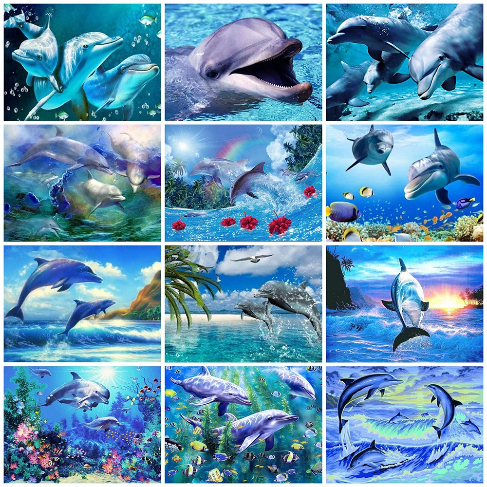 Evershine-Diamond-Painting-Dolphin-Full-Square-Diamond-Embroidery-Animal-Pictures-Of-Rhinestones-Mosaic-Sale-Home-Decoration