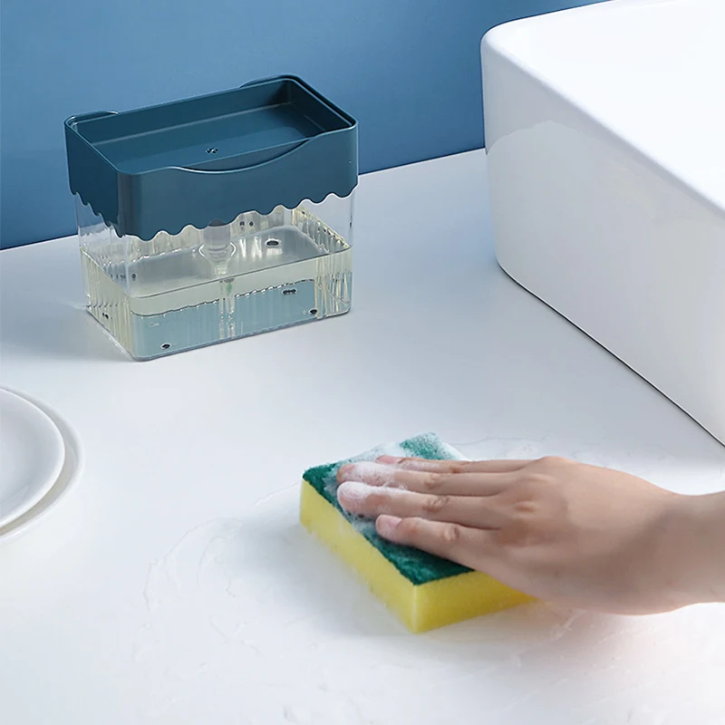 Soap Dispenser Pump ,Dish Soap Dispenser for Kitchen,Sponge Holder Sink Dish Washing