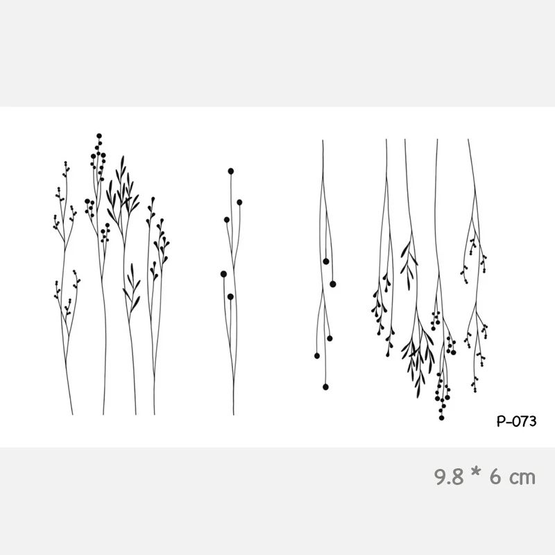 Водостойкие Временные татуировки наклейки WYUEN с акварельными цветами для