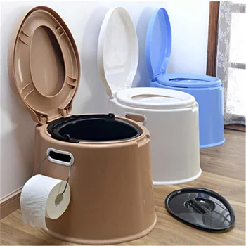 

4 Color Portable Toilet Seat Flush Travel Hiking Outdoor Indoor Potty Mobile Toilet Camping Commode Potty Tissue Ho 43X35X35cm