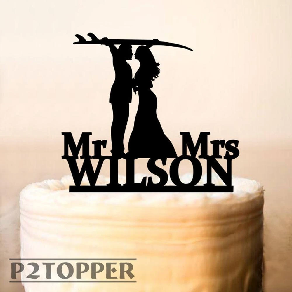 結婚式やビーチでのサーフィン用のカスタムケーキデコレーション ケーキデコレーション用品 Aliexpress
