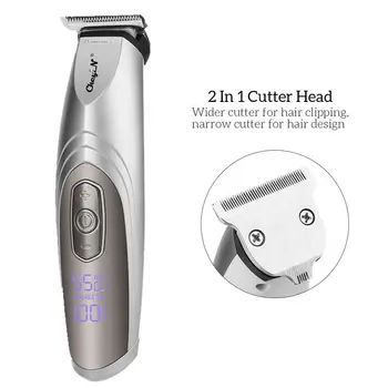 

2 in1 Hair Trimmer Men's Professional Clipper LCD Digital Rechargeable Precise Hair Cutter 4 Speeds Adjustment Shaving Machine