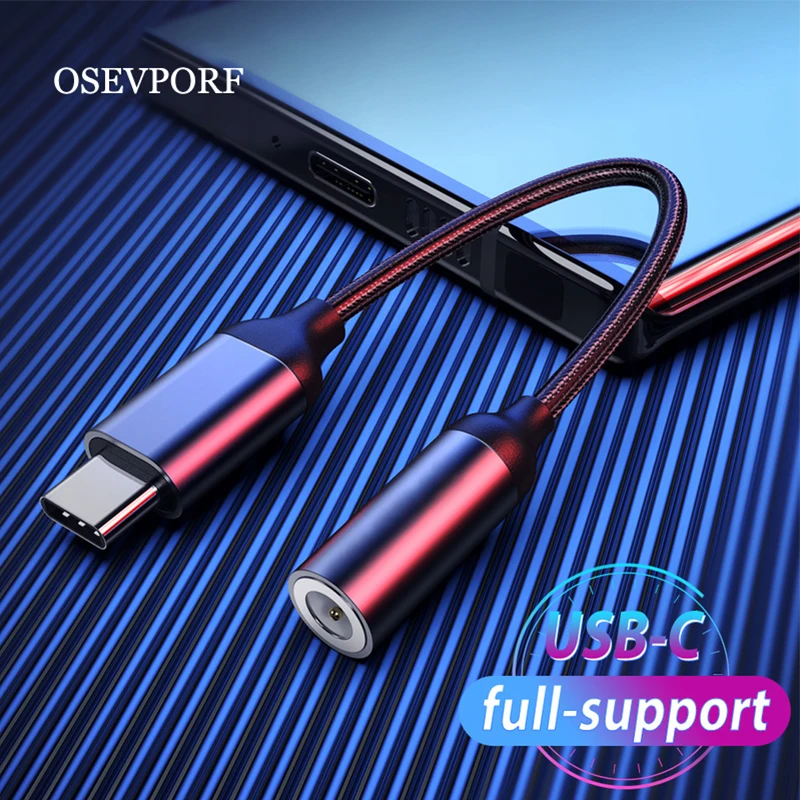 Адаптер для наушников с разъемом USB Type C на штекер 3 5 мм AUX адаптер OTG аудио
