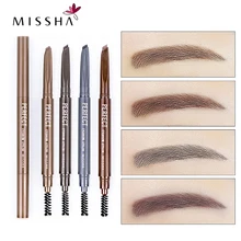 MISSHA бровей Styler длительный краска татуировки бровей водостойкие 4 цвета двойного назначения карандаш для бровей Макияж