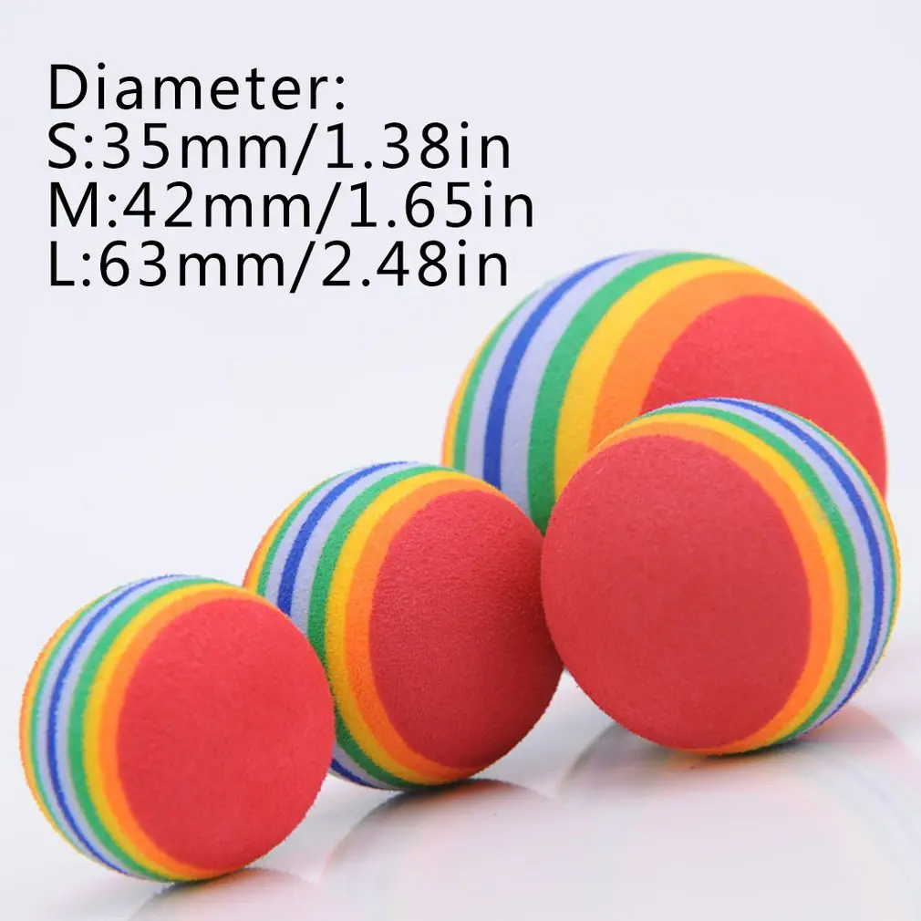 Dog ball rubber Cute ball dog toy ball vocal molar rainbow ball pet colorful bell ball