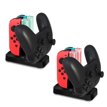 

6 in 1 USB Charging Dock Stand with LED Indication to 2 Pro Controller Charger or 4 Joy-Con Charger For Nintend Switch