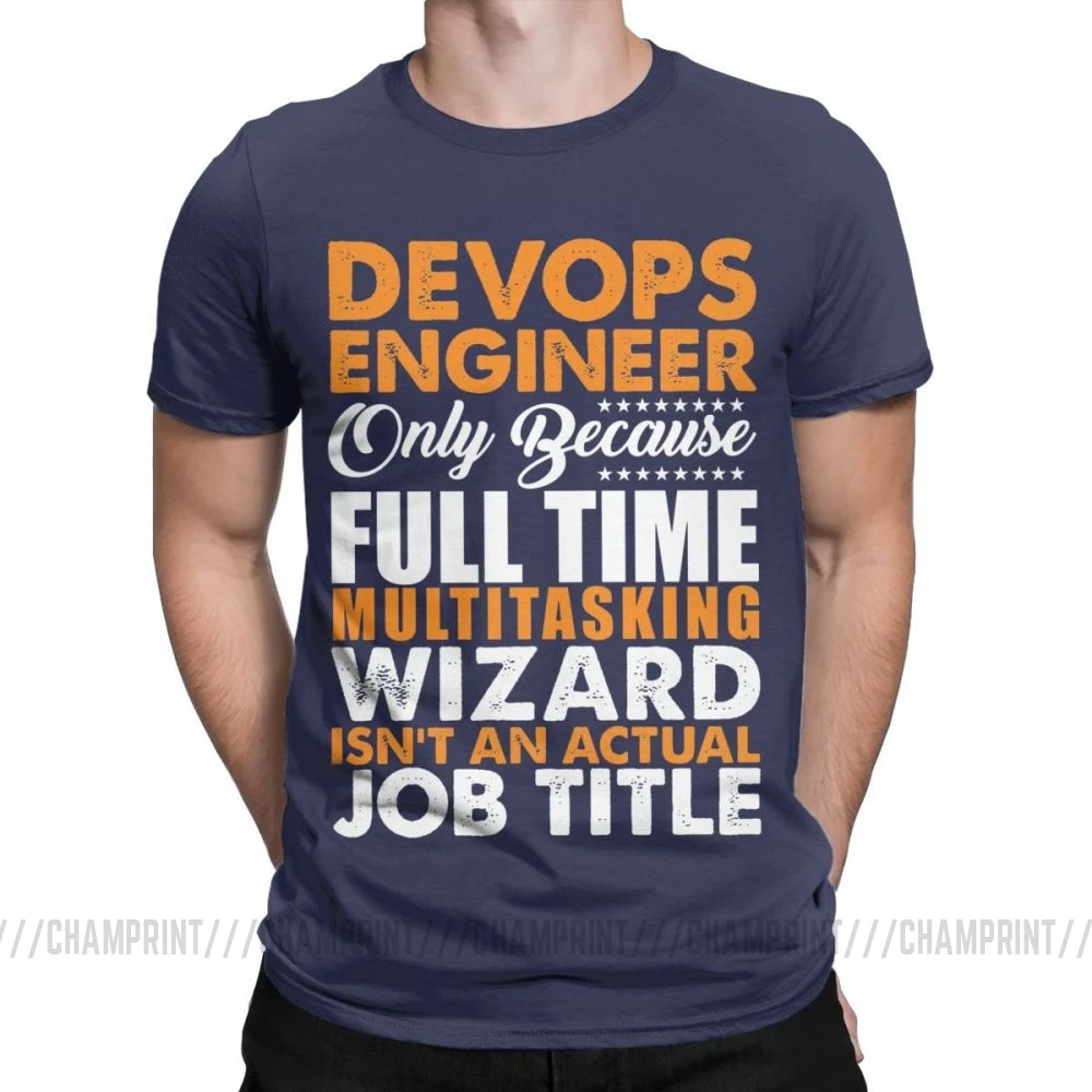 Тёмно-синий Devops, футболки, Engineer Is Not An Actual Job Title, забавные мужские футболки Coder Programmer, винтажные футболки, топы с принтом на заказ - Цвет: Тёмно-синий