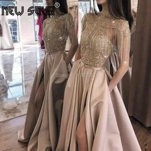 Роскошное Платье De Soiree, расшитое бисером, вечерние платья для девочек, Саудовская Аравия,, ТРАПЕЦИЕВИДНОЕ платье для выпускного вечера, кафтаны, турецкие пышные платья, Vestidos