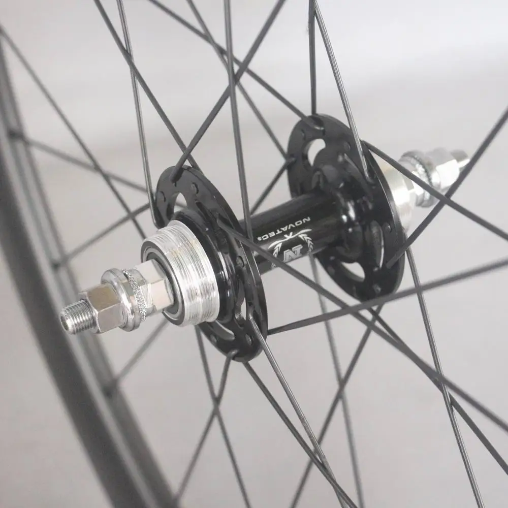 fixed gear wheels novatec hubs track bike 50mm Clincher Carbon wheels fixed gear wheels 700C wheelset fixie bike