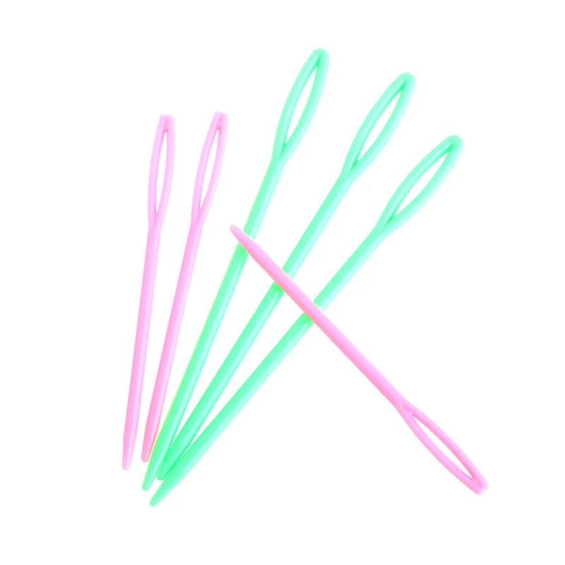 Sewing Needles Crochet Needles Sewing Knitting Tools 6Pcs Plastic Sewing Needles Binca Crochet Knitting Cross Stitch Needles 7/9cm