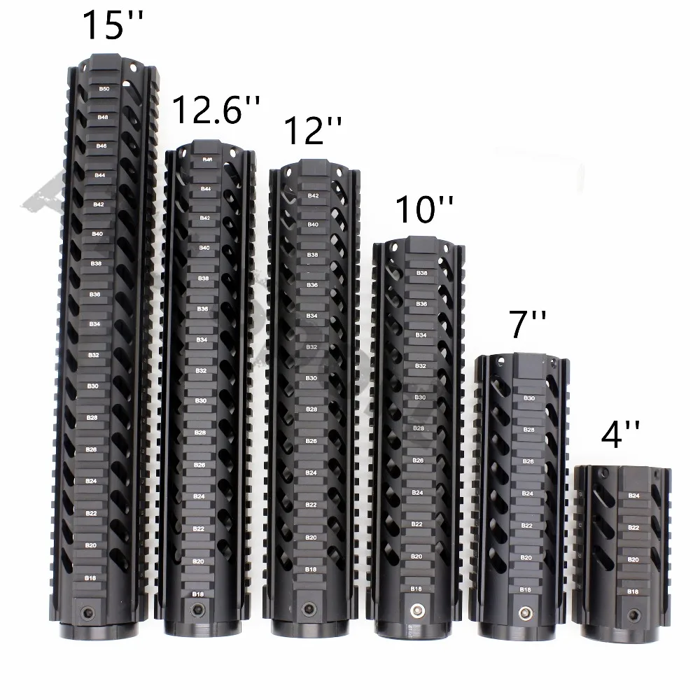 Тактический 4''7''10''12''12. 6''15'' дюймовый AR-15. 223/5. 56 БЕСПЛАТНО поплавок Quad Handguard Rail M16 M4 Handguard RAS охотничья ручная защита