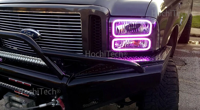 Для Ford F-250 2005 2006 2007 отличный ИК контроллер многоцветный ультра яркий RGB светодиодный ангельские глазки Halo Кольцо Комплект