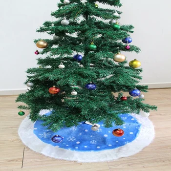 

ProfessionalChristmas Tree Skirts Blue 50Inches, Blue White Tree Skirts, Holiday Christmas Decorations Large Skirts for Holiday