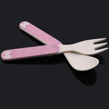 

High Quality Baby Tableware Dessert Spoon For Children Feeding Spoon Fork Baby Gadgets Feedkid Children's Cutlery For Kids