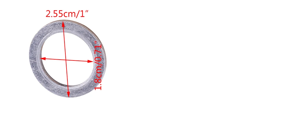 DWCX 10 шт. Серебряный алюминиевый сплав машинное масло раздавливание шайбы сливная пробка прокладки 18 мм ID. Диаметр 25,5 мм. Подходит для большинства автомобилей