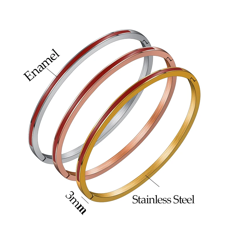 Letdiffery 7 цветов нержавеющая сталь 3 мм женские браслеты высокого качества эмалированные модные украшения лучший друг подарки