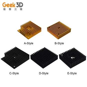

1 PCS 40mm*40mm*10mm Aluminum Motor Heatsink Black Golden Color Radiator for 3D Printer accessories MK7/MK8 Extruder Heat Sink