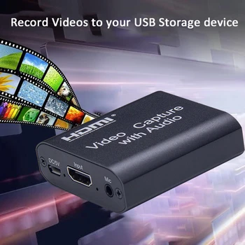 

4K HDMI Video Capture Card 1080p Game Capture Card USB 2.0 Recorder Box Device For Live Streaming Video Recording