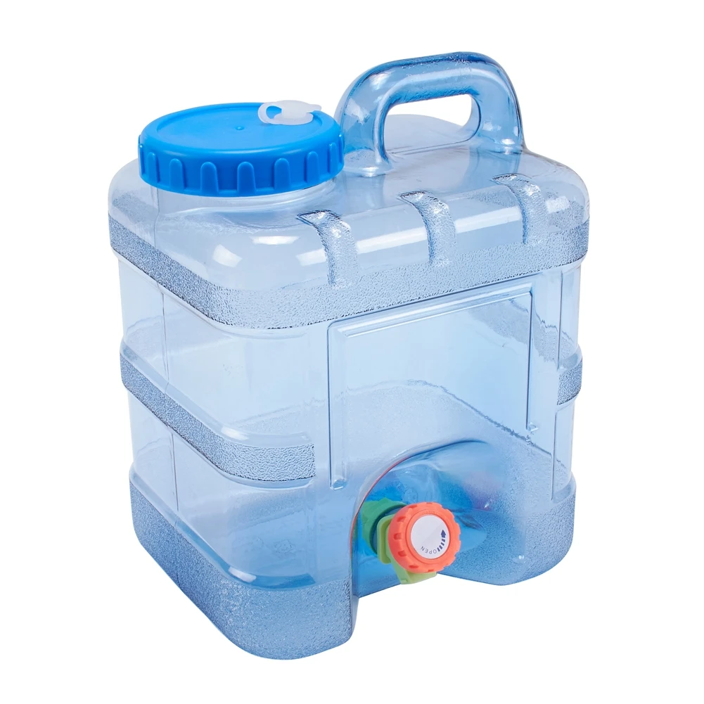 10 Litre 10L Car Camping Water Container Carriers Bottle Jerry Can with Tap Food Grade PC Tote Handle