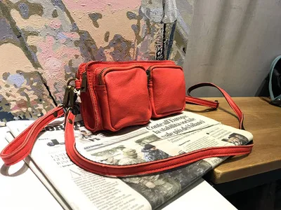 Vendange оригинальная ручная женская сумка, персональная мини кожаная ручная сумка из воловьей кожи, сумка-мессенджер 2269 - Цвет: red