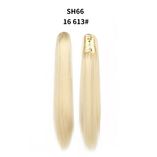 MERISI волосы синтетические волосы для наращивания коготь на конском хвосте поддельные конский хвост шиньон для женщин светильник коричневый хвост - Цвет: SH66 16 613