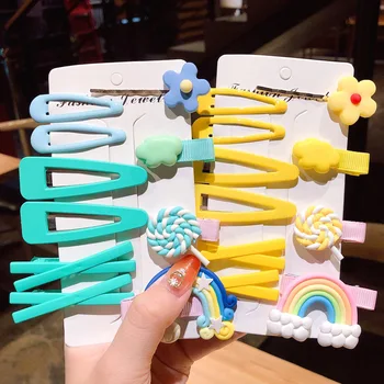

New children's cartoon clay clay soft hair clip cute fashion hair accessories Hairpins Children Sweet Kids Barrettes Headband