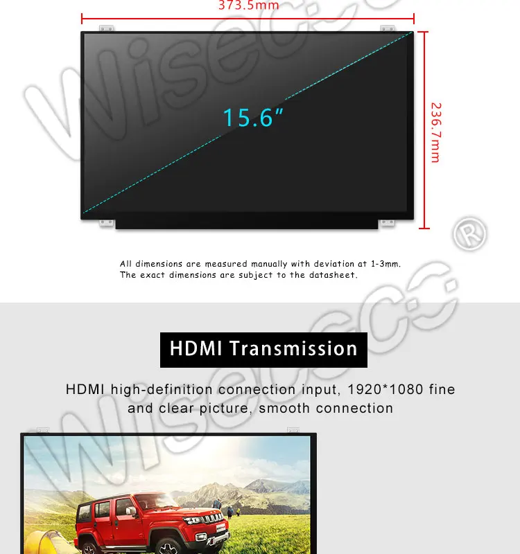 Wisecoco 15,6 дюймов 1920x1080 FHD ips ЖК-экран сенсорный дисплей HDMI EDP 40 Pin type C привод плата HDR динамик Earpho мобильный телефон