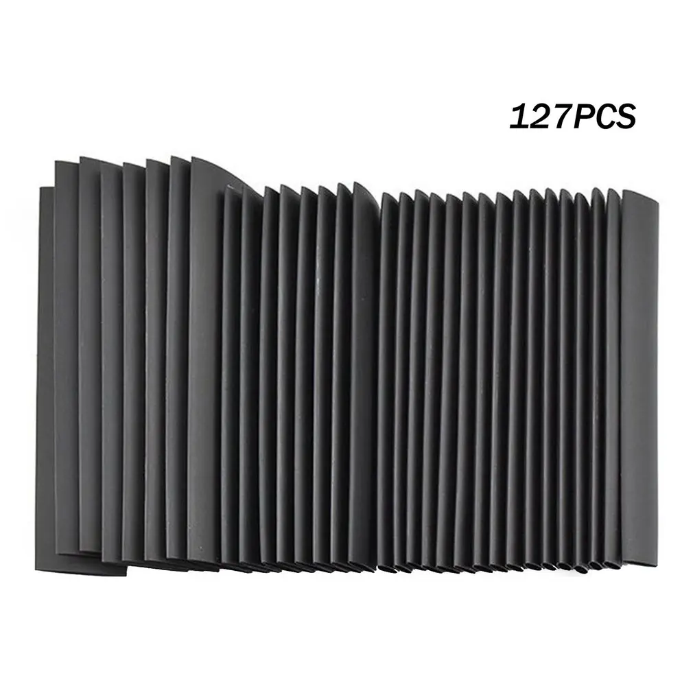 

127Pcs Heat Shrinkable Tube Insulation Tube Flame Retardant Terminal Electrician Household Wiring Color Heat Shrinkable Tube