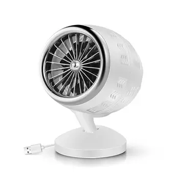 

Mini Table Fan Handheld 2 Speed USB Rotatablle Double Leaf Cooler Air Circulator