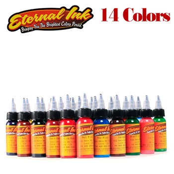 

1oz/Bottle Tattoo Ink Set Microblading Permanent Makeup Art Pigment 14 Colors Cosmetic Tattoo Ink Paint for Body Beauty Tools