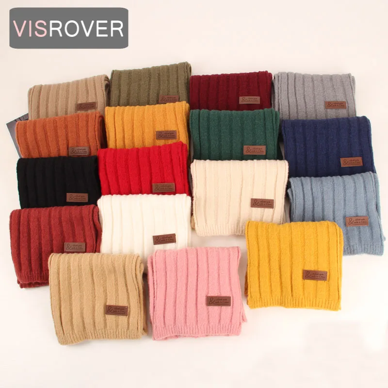 

VISROVER new 17 colorways unisex kid knitted winter scarf Baby scarf children ring neckerchief loop wool kid Scarves wholesales