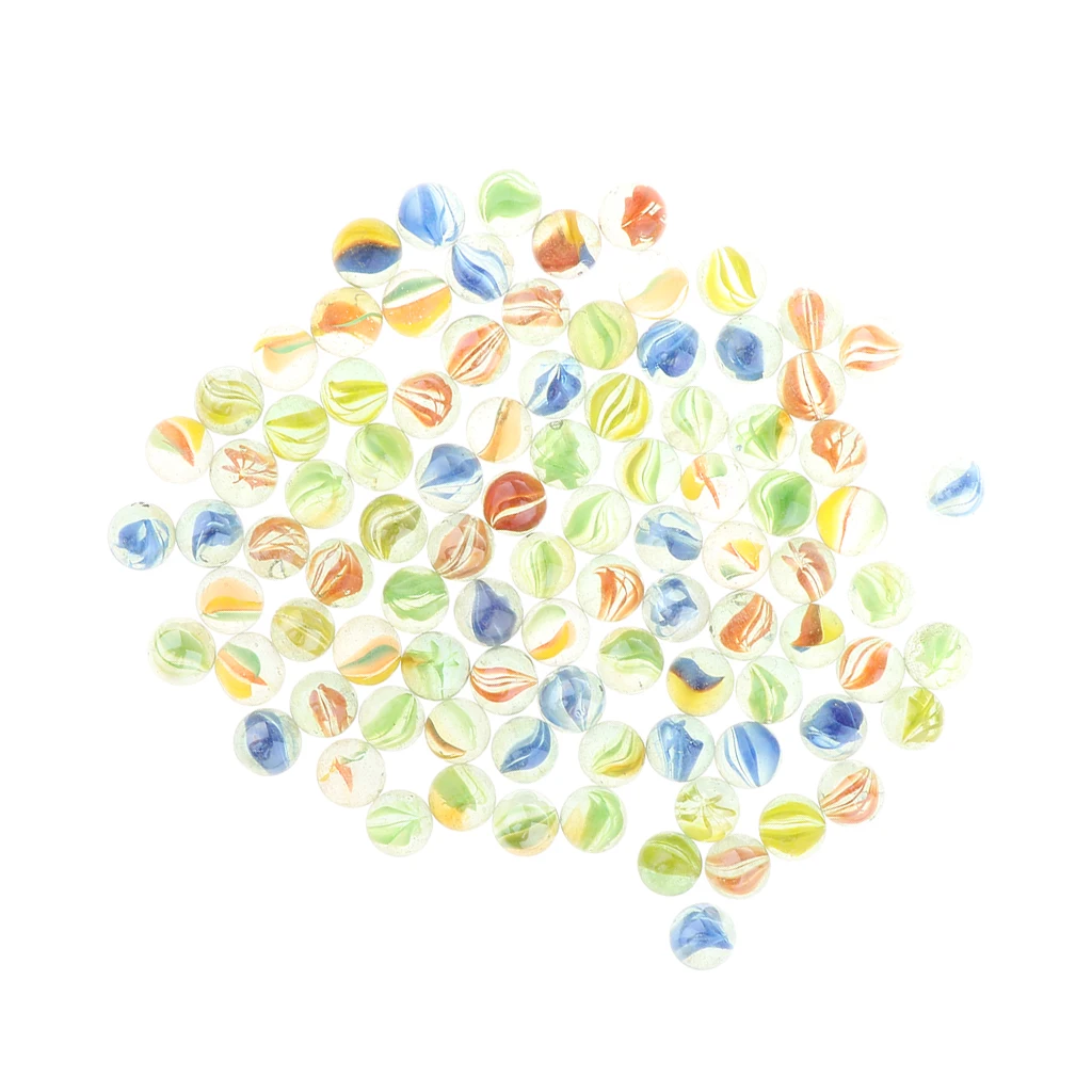 12mm Glass Marbles, Pack of 100, Kids Marble Ball Run Game Toy, Chinese Checkers Marble Solitaire Beads Home Collections