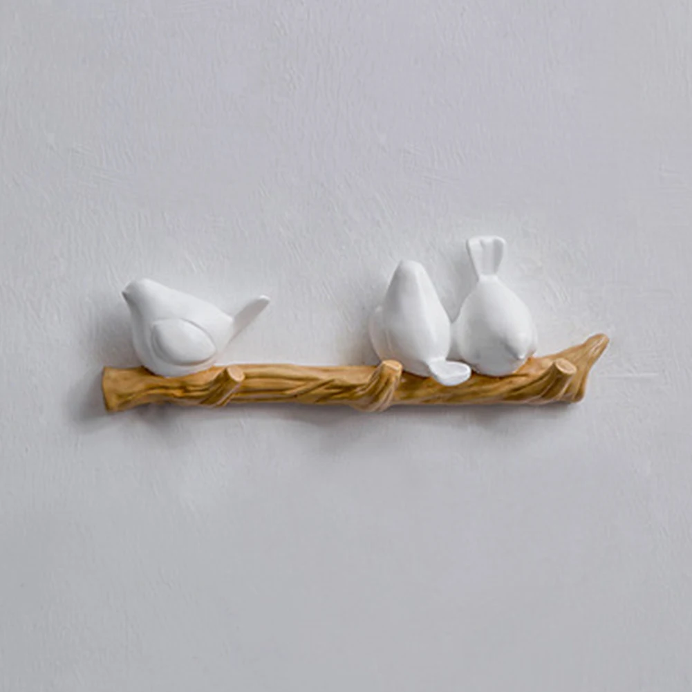 

DIY Bird Shaped Storage Holder Moistureproof Wall Mounted Clothes Hook 3D Home Anti Rust Hanger Restaurant Decoration Bedroom